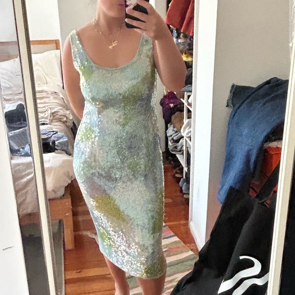 Vintage Frank Usher Sequin Cocktail Dress - Picture 4 of 4